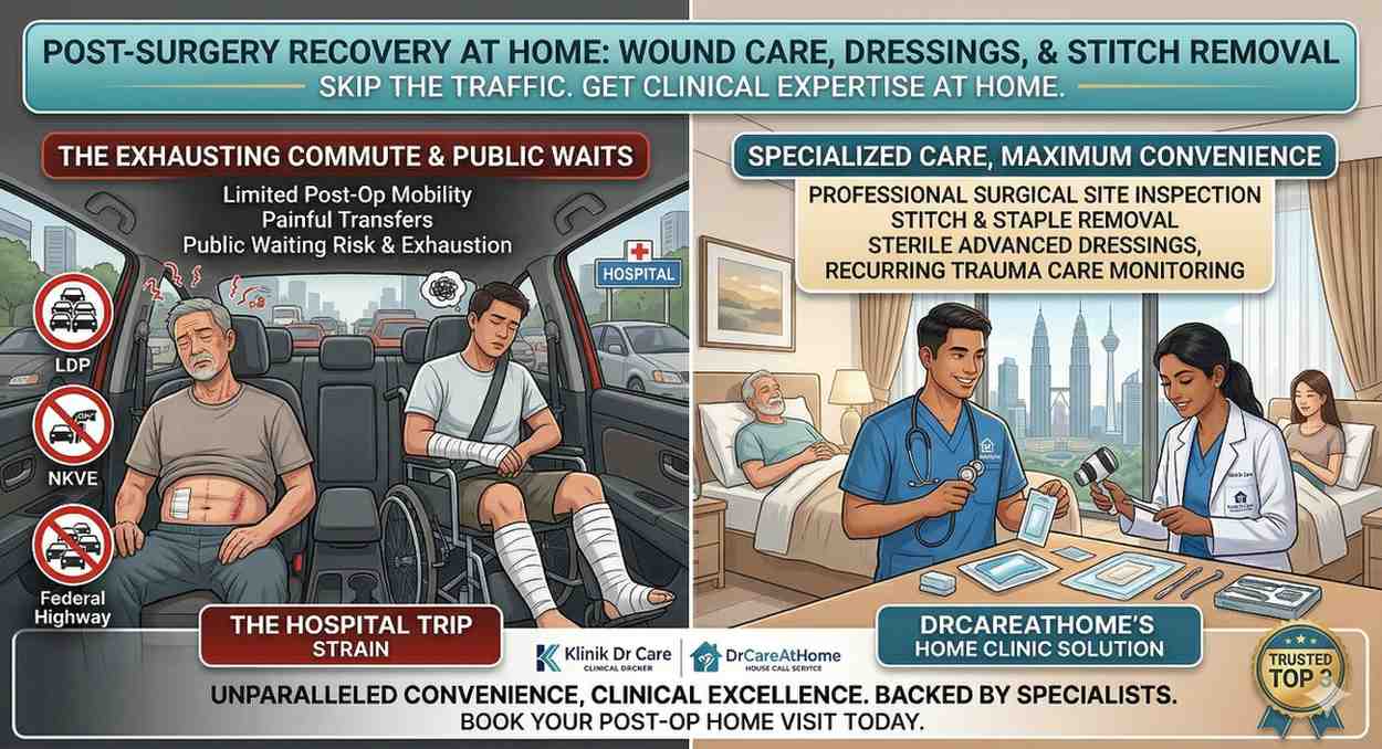 Post-Surgery Recovery at Home: Wound Dressing and Stitch Removal Without the Hospital Visit